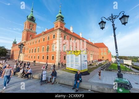 Varsavia, Polonia. 19 settembre 2020: Castello reale, Varsavia. Polacco: Zamek Królewski w Warszawie. Residenza reale che precedentemente serviva tutto il cen Foto Stock