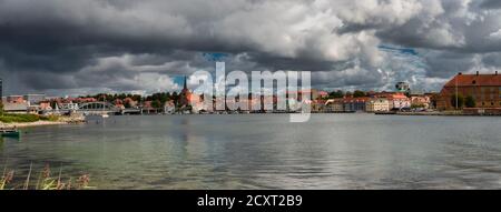 Soenderborg panorama della città vecchia in Jutland meridionale Danimarca Foto Stock