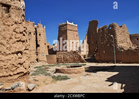 Il villaggio arabo vicino Najran, regione ASiR, Arabia Saudita Foto Stock