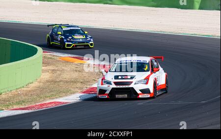 Vallelunga, Roma, 11 settembre 2020. Campionato TCR. Seat Leon in azione al circuito di accensione Foto Stock