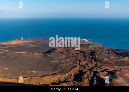 Splendida vista sul vulcano Teneguia sull'isola di la Palma, Isole Canarie, Spagna Foto Stock