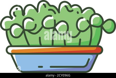 Icona del colore RGB Microgreens Illustrazione Vettoriale