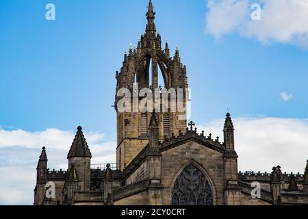 Dettagli della cattedrale gotica di Edimburgo a cupola aperta Foto Stock