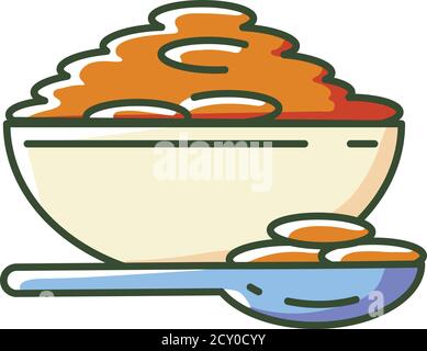 Icona colore RGB lenticchie Illustrazione Vettoriale