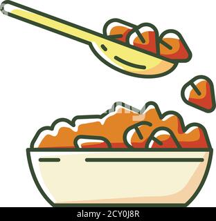 Icona del colore RGB del grano saraceno Illustrazione Vettoriale