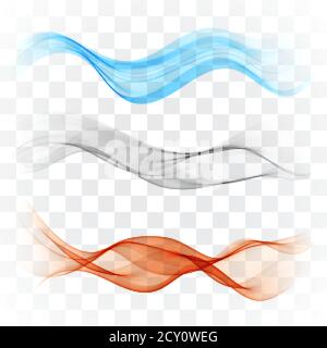 Onde belle e lisce Imposta onda sfondo astratto Wave Flow Vector Illustrazione Vettoriale