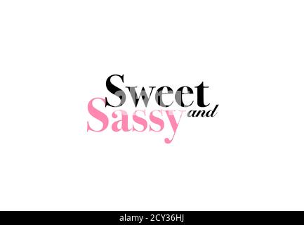 Dolce e salato. Colori nero e rosa. Illustrazione Vettoriale