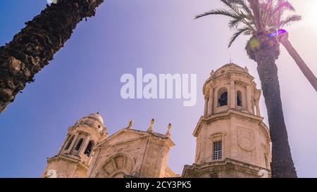 Cattedrale della Santa Croce a Cadice, Andalusia, Spagna Foto Stock