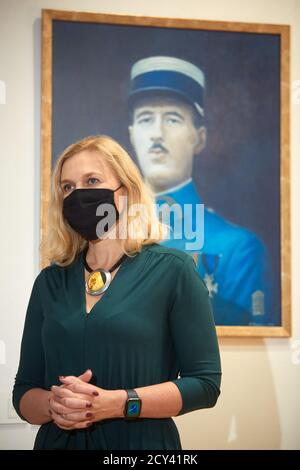 Varsavia, Mazoviano, Polonia. 1 ottobre 2020. L'Ambasciatore francese in Polonia FREDERIC BILLET ha consegnato BARBARA NOWACKA, membro del Parlamento polacco e attivista sociale, l'Insignia dell'Ordine Nazionale del Merit.in la foto: BARBARA NOWACKA Credit: Hubert Mathis/ZUMA Wire/Alamy Live News Foto Stock