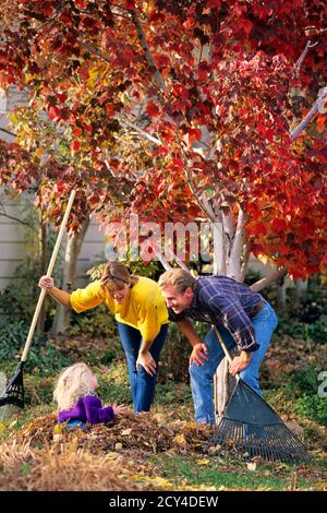 ANNI '90 FIGLIA CHE GIOCA IN FOGLIE RASTRELLATI, MENTRE MADRE E PADRE GUARDA COLORADO USA - KJ13014 WAL004 HARS 3 DAD VERDE AUTUNNO MOM NUCLEARE NOSTALGICO CADUTA COPPIA FOGLIE SUBURBANO CORTILE GIALLO COLORE RELAZIONE MADRI VECCHIO TEMPO NOSTALGIA VECCHIO MODO 1 GIOVANILE YARD COMUNICAZIONE BLONDE LAVORO DI SQUADRA FAMIGLIE FELICI GIOIA STILE DI VITA SODDISFAZIONE PARENTING FEMMINE SPOSATO RELAZIONE CONIUGE MARITI RAKE SALUBRITÀ CASA VITA NATURA COPIA SPAZIO PERSONE FIGLI AMICIZIA MEZZA LUNGHEZZA SIGNORE FIGLIE MATRIMONIO PERSONE TRADIZIONALE RASTRELLANDO CURA MASCHI FIDUCIA PADRI MARITO E MOGLIE PARTNER PROTEZIONE Foto Stock