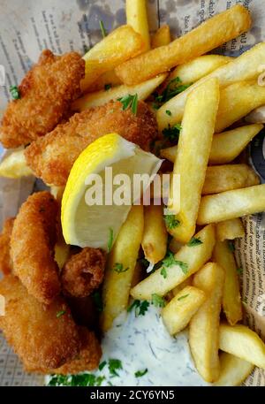 Fish and chips, Londra, Inghilterra Foto Stock