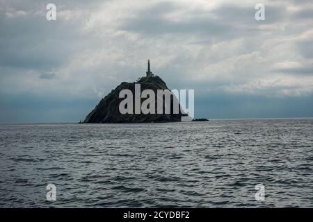 Isola faro vicino a Santa Marta Foto Stock
