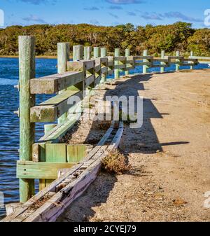 Martha's Vineyard, Massachusetts - Ottobre 21, 2018 - Ponte Chappaquiddick Foto Stock