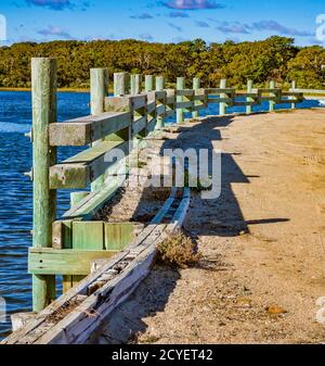 Martha's Vineyard, Massachusetts - Ottobre 21, 2018 - Ponte Chappaquiddick Foto Stock