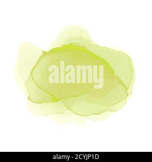 Acquerello schizzi verdi. Grana inchiostro alcol. Astratto sfondo colorato. Tessuto ad acquerello dipinto a mano Illustrazione Vettoriale