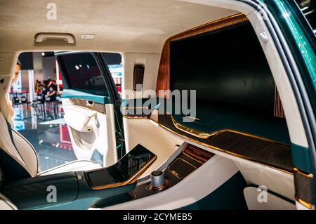 HS7+ versione in limousine allungata del SUV Hongqi HS7 visto al Beijing Auto Show 2020. Foto Stock