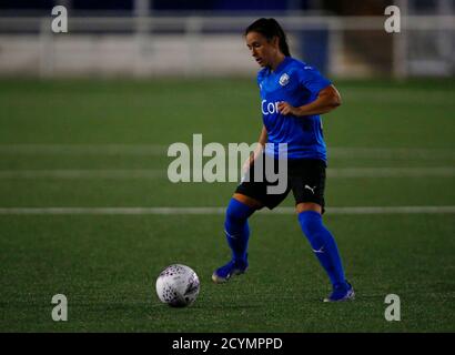 BILLERICAY, Regno Unito, SETTEMBRE 30: Kerry Stimson di Billericay Town Ladies durante la prima divisione del Sud Est tra Billericay Town Ladies e ha Foto Stock