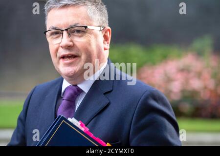 Robert Buckland, Segretario della Giustizia, arriva ad una riunione del gabinetto presso l'ufficio straniero e del Commonwealth di Londra. Credit Ian DavidsonAlamy Live News Foto Stock