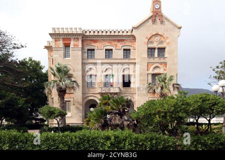 Palazzo Florio sull'isola di Favignana, Trapani Sicilia Foto Stock