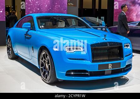 Rolls-Royce Wraith Coupe 6.6 auto di lusso all'89° Salone Internazionale dell'Auto di Ginevra. Ginevra, Svizzera - 5 marzo 2019. Foto Stock