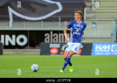 Lyngby, Danimarca. 22 giugno 2020. Frederik Winther (6) di Lyngby visto durante la partita 3F Superliga tra Lyngby Boldklub e Odense Boldklub al Lyngby Stadium. (Foto: Gonzales Photo - Rune Mathiesen). Foto Stock