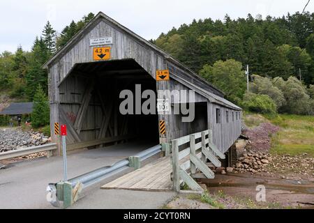 Irish River 2 Covered Bridge, New Brunswick, Canada Foto Stock