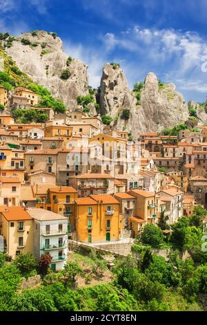 Castelmezzano in Basilicata Foto Stock