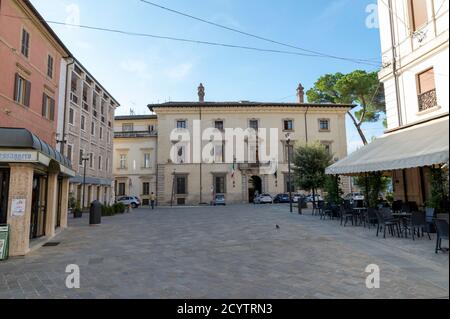 rieti, italia ottobre 02 2020:Piazza Vittorio Emanuele II in città di rieti Foto Stock