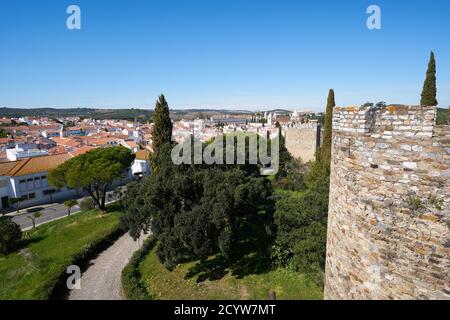 Vila Vicosa vista castello ad alentejo, Portogallo Foto Stock