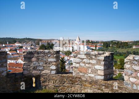 Vila Vicosa vista castello ad alentejo, Portogallo Foto Stock