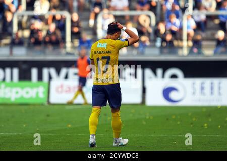 Lyngby, Danimarca. 20 luglio 2020. Edgar Babayan (17) di Hobro visto durante la partita 3F Superliga tra Lyngby Boldklub e Hobro IK al Lyngby Stadium. (Foto: Gonzales Photo - Rune Mathiesen). Foto Stock