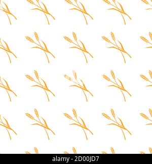 Modello senza giunture di grano. Illustrazione vettoriale. Illustrazione Vettoriale