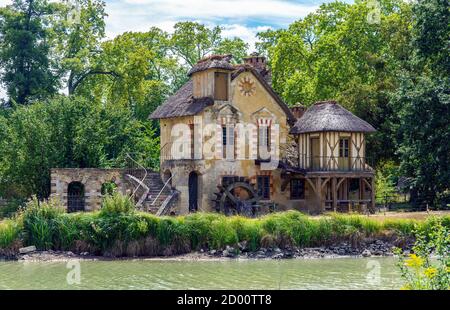 Mulino nel Borgo della Regina vicino al Palazzo di Versailles - Francia Foto Stock