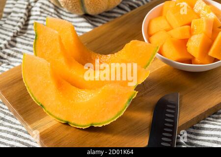 Frutta secca di Cantalupe Arancio biologica pronta a mangiare Foto Stock