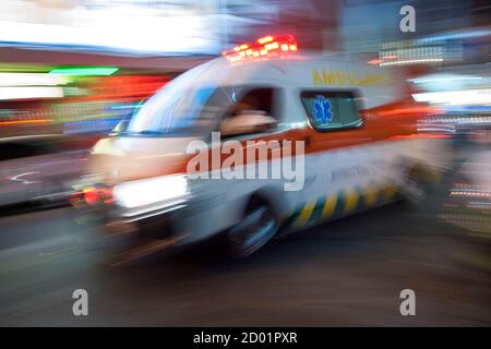 Un'ambulanza a Città del Capo, Sud Africa. Foto Stock