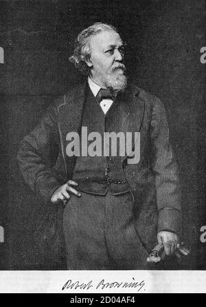 ROBERT BROWNING (1812-1889) poeta e drammaturgo inglese Foto Stock