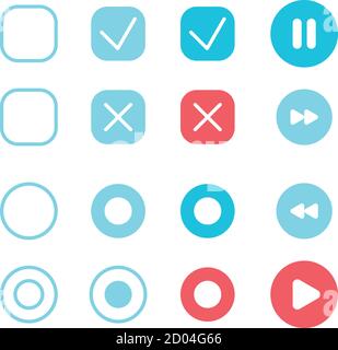 Impostazioni lettore audio kit elementi UI Illustrazione Vettoriale