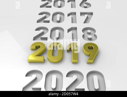 Felice anno nuovo - 3D Foto Stock