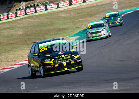 Vallelunga, Roma, 12 settembre 2020. Ford Ka campionato auto da corsa in azione in pista Foto Stock