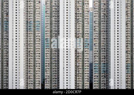 Appartamenti edifici a Tin Shui Wai Nuova Città, nuovi territori, Hong Kong Foto Stock