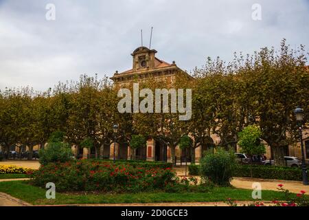Edificio del Parlamento della Catalogna a Barcellona, Spagna Foto Stock