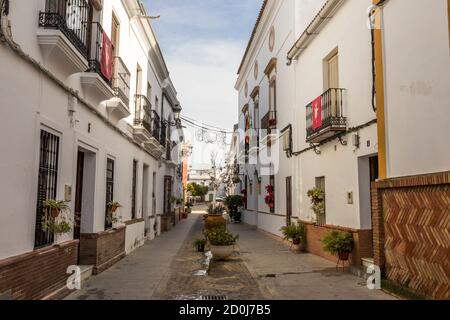 La Puebla de los Infantes, Spagna, una città nella catena montuosa settentrionale della provincia di Siviglia in Andalusia Foto Stock