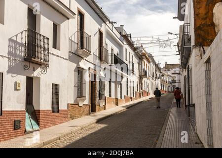 La Puebla de los Infantes, Spagna, una città nella catena montuosa settentrionale della provincia di Siviglia in Andalusia Foto Stock