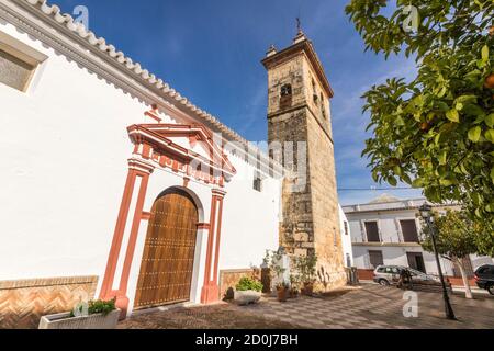 La Puebla de los Infantes, Spagna, una città nella catena montuosa settentrionale della provincia di Siviglia in Andalusia Foto Stock