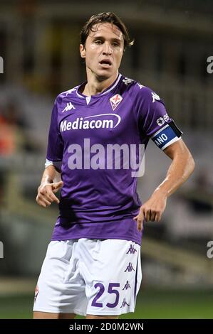 Firenze, Italia. 2 Ott 2020. Firenze, Italia, 02 Ott 2020, Federico Chiesa (ACF Fiorentina) in azione durante Fiorentina vs Sampdoria - Calcio italiano Serie A Match - Credit: LM/Matteo Papini Credit: Matteo Papini/LPS/ZUMA Wire/Alamy Live News Foto Stock