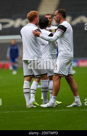 MILTON KEYNES, INGHILTERRA. 3 OTTOBRE 2020, il capitano Dean Lewington di Milton Keynes Dons prima della Sky Bet League una partita tra MK Dons e Ipswich Town allo stadio MK, Milton Keynes sabato 3 ottobre 2020. (Credit: John Cripps | MI News) Credit: MI News & Sport /Alamy Live News Foto Stock