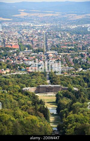 Schloss Wilhelmshöhe nello Schlosspark di Kassel, Assia, Germania Foto Stock