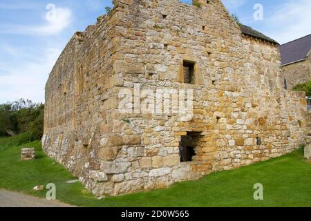 Le rovine di Penmon Priory, Anglesey North Wales Foto Stock