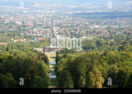 Schloss Wilhelmshöhe nello Schlosspark di Kassel, Assia, Germania Foto Stock