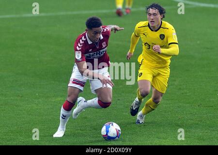 MIDDLESBROUGH, INGHILTERRA. 3 OTTOBRE 2020 Tavernier sull'attacco durante la partita del campionato Sky Bet tra Middlesbrough e Barnsley al Riverside Stadium di Middlesbrough sabato 3 ottobre 2020. (Credit: Tom Collins | MI News) Credit: MI News & Sport /Alamy Live News Foto Stock